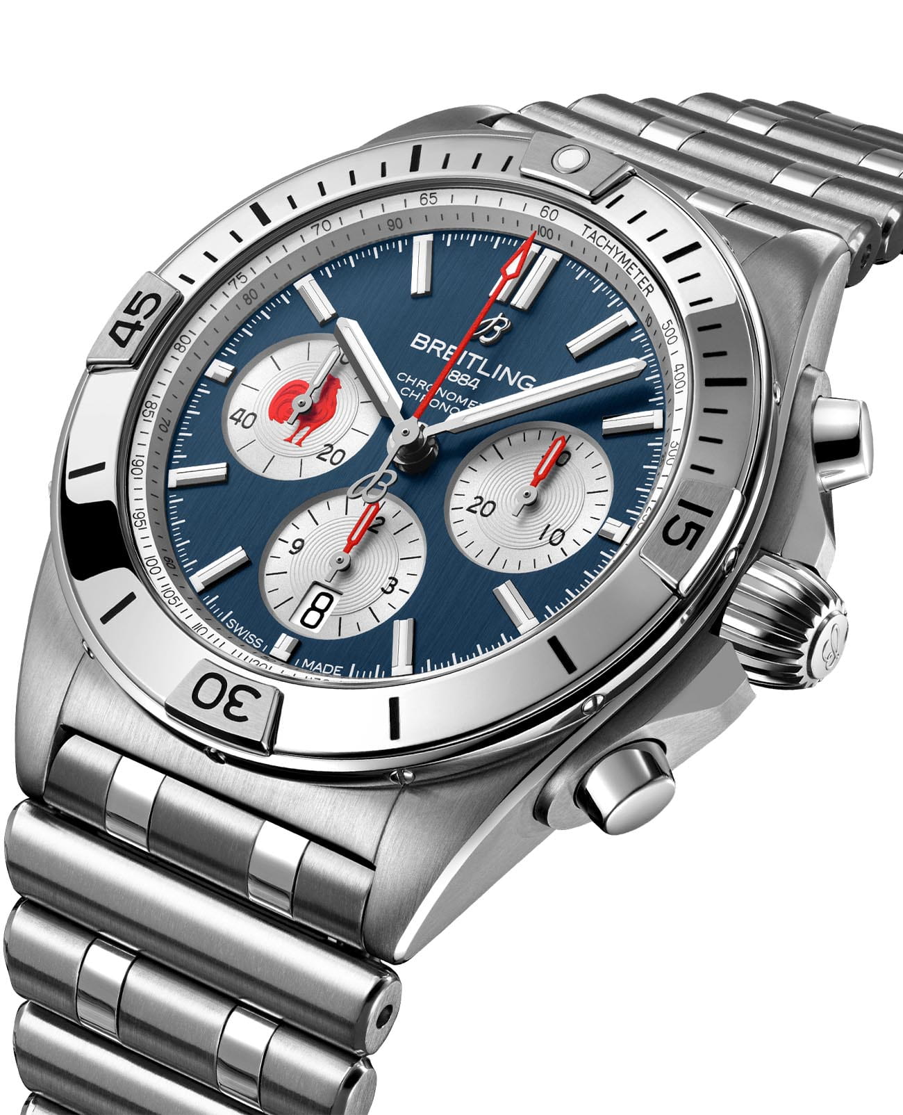 Breitling Breitling Chronomat B01 42 Six Nations France AB0134A81C1A1 , наручные мужские часы фото под углом