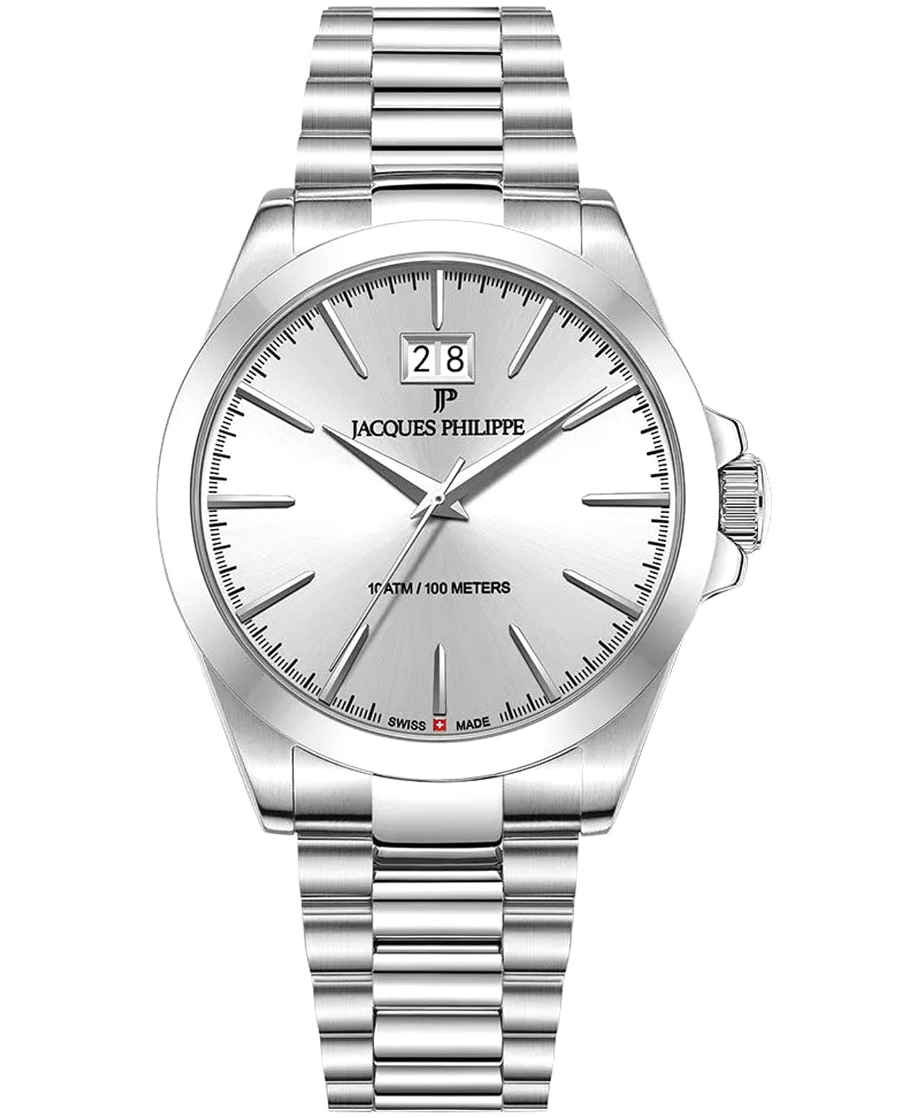 Jacques Philippe Jacques Philippe Ordo JPQGS841326  JPQGS841326 кварцевые мужские часы серебристый циферблат, браслет нержавеющая сталь — вид спереди
