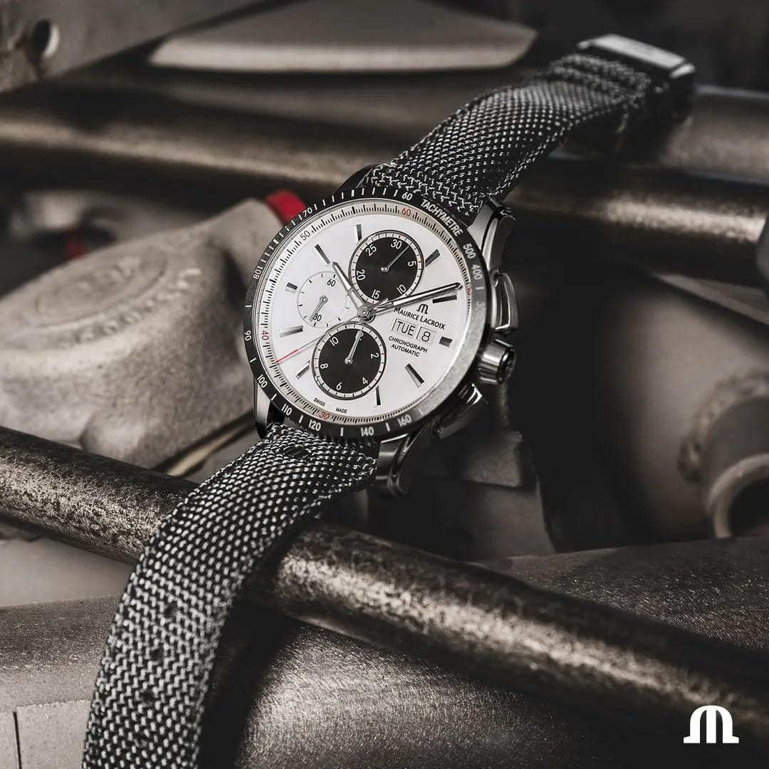 Maurice Lacroix Maurice Lacroix Pontos Chronograph 43mm PT6038-SSL24-130-2, pontos швейцария мужские часы на браслете нейлон боковой вид