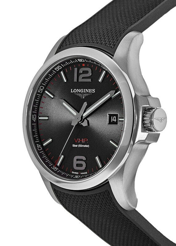 Longines Longines Conquest V.H.P. L3.726.4.56.9 , наручные мужские часы фото под углом