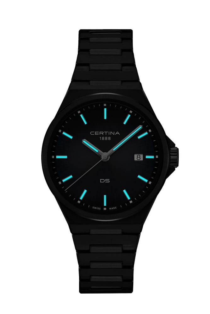 Certina Certina DS-7 Quartz C043.410.33.051.00 кварцевые мужские часы часы крупный план черный циферблата