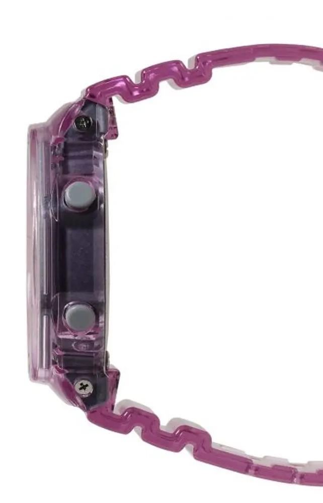 Casio Casio G-Shock GMA-S2100SK-4A электронные женские часы часы крупный план фиолетовый циферблата