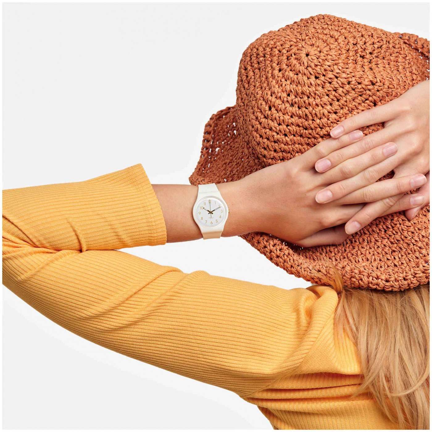 Swatch Swatch Gent Standard GW164 кварцевые мужские часы часы крупный план белый циферблата