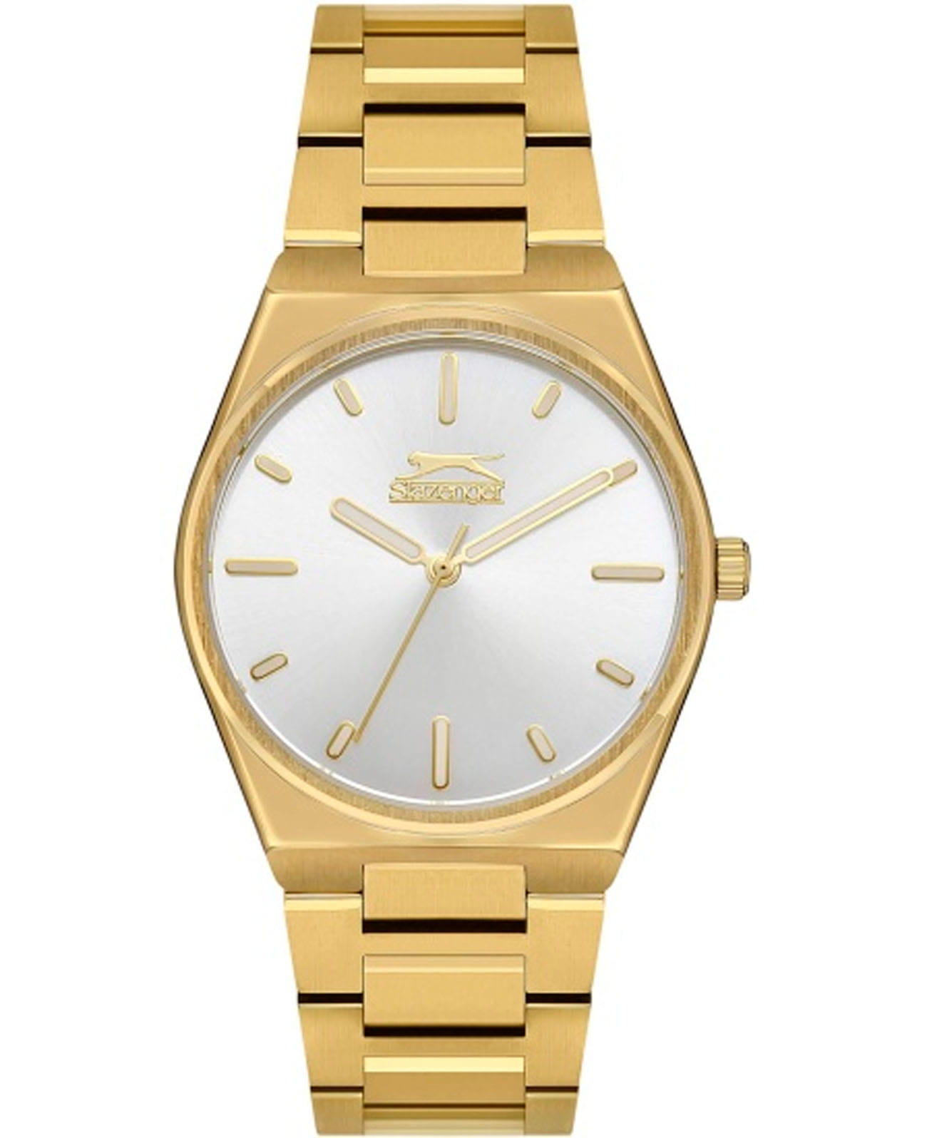 Slazenger Slazenger SL.09.2116.3.05  SL.09.2116.3.05 кварцевые женские часы серебристый циферблат, браслет суперметалл с ip покрытием — вид спереди