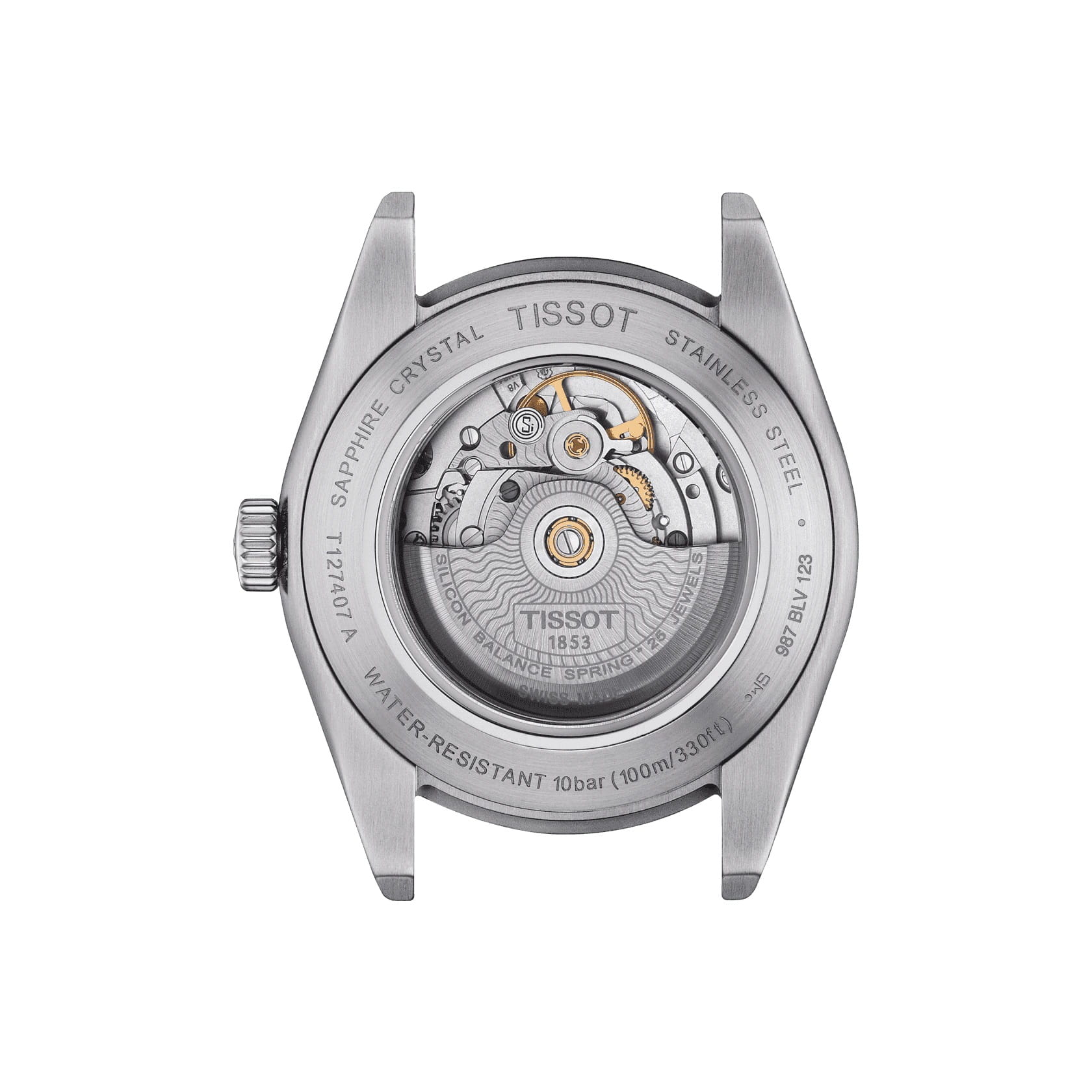 Оригинальные часы Tissot Tissot Gentleman Powermatic 80 Silicium T127.407.11.091.01 механические калибр механизма c07.811 общий вид