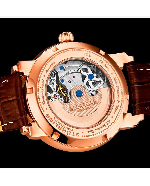 Оригинальные часы Stuhrling Stuhrling Celestial Timekeeper 1017.04 механические калибр механизма pts z2031 общий вид