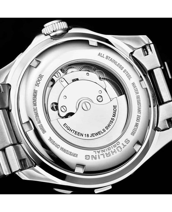 Оригинальные часы Stuhrling Stuhrling Aquadiver 1005.04 механические калибр механизма  общий вид