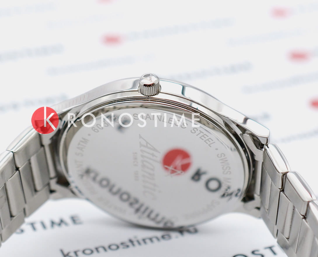 Atlantic Atlantic 60348.41.61 кварцевые мужские часы часы крупный план черный циферблата
