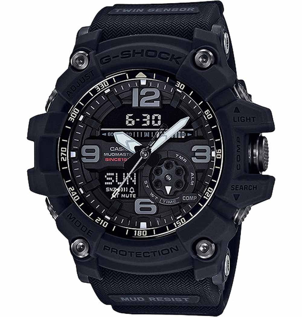 Casio Casio G-Shock GG-1035A-1A лимитированной серии GG-1035A-1A электронные мужские часы черный циферблат, браслет пластик — вид спереди