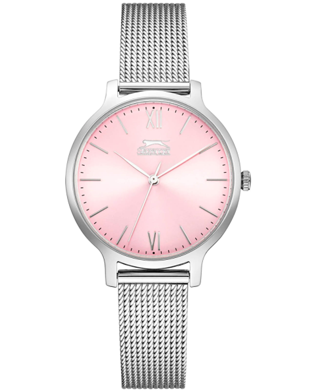 Slazenger Slazenger Lady SL.09.1823.2.07  SL.09.1823.2.07 кварцевые женские часы розовый циферблат, браслет суперметалл — вид спереди