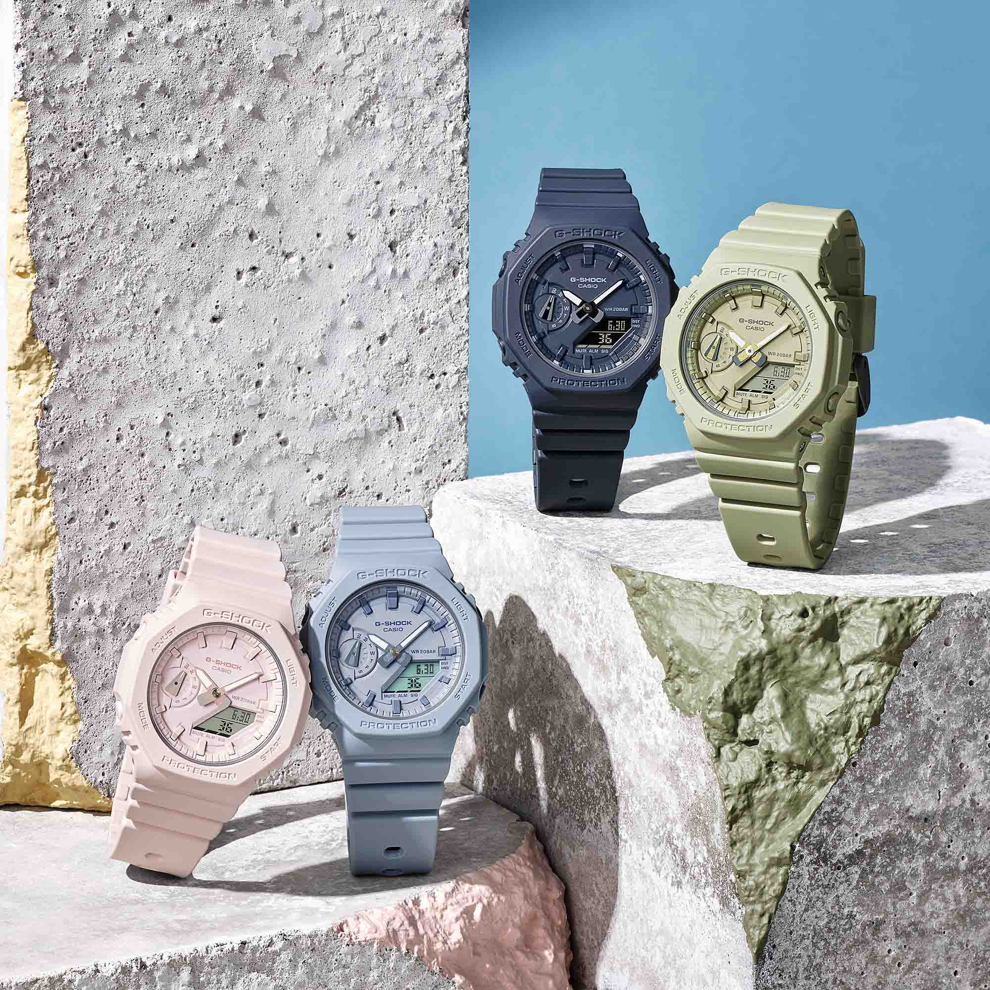 Casio GMA-S2100BA-2A1 женские часы застежка крупным планом
