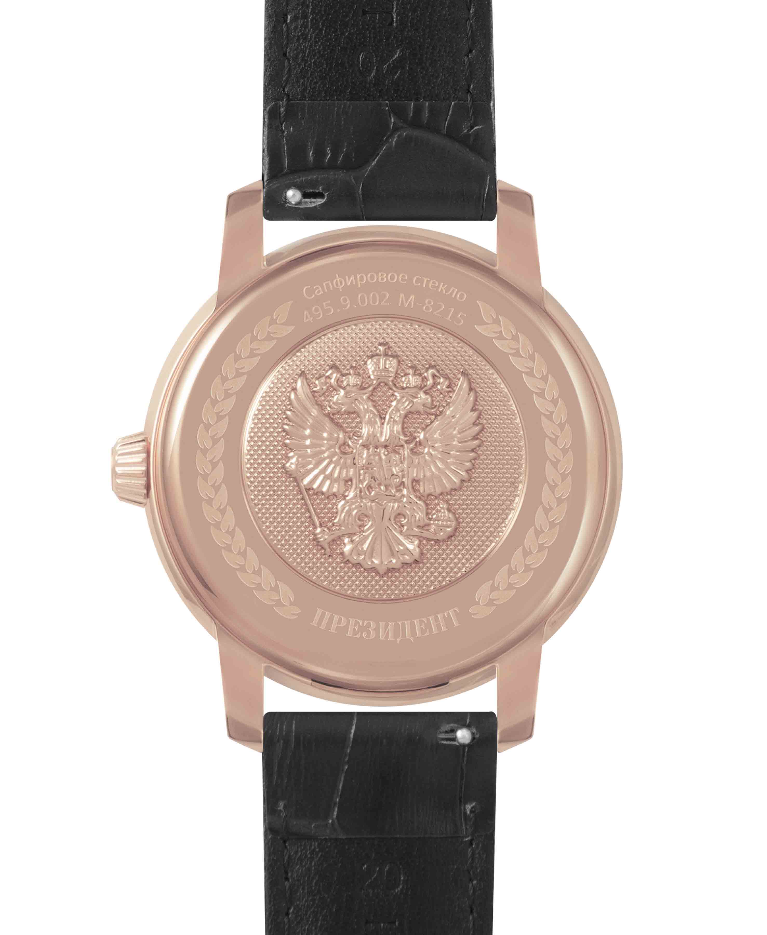 Президент Президент 4959002,  россия мужские часы на браслете кожаный боковой вид