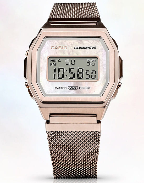 Casio Casio Collection A1000MCG-9 мужские часы серый циферблат на запястье