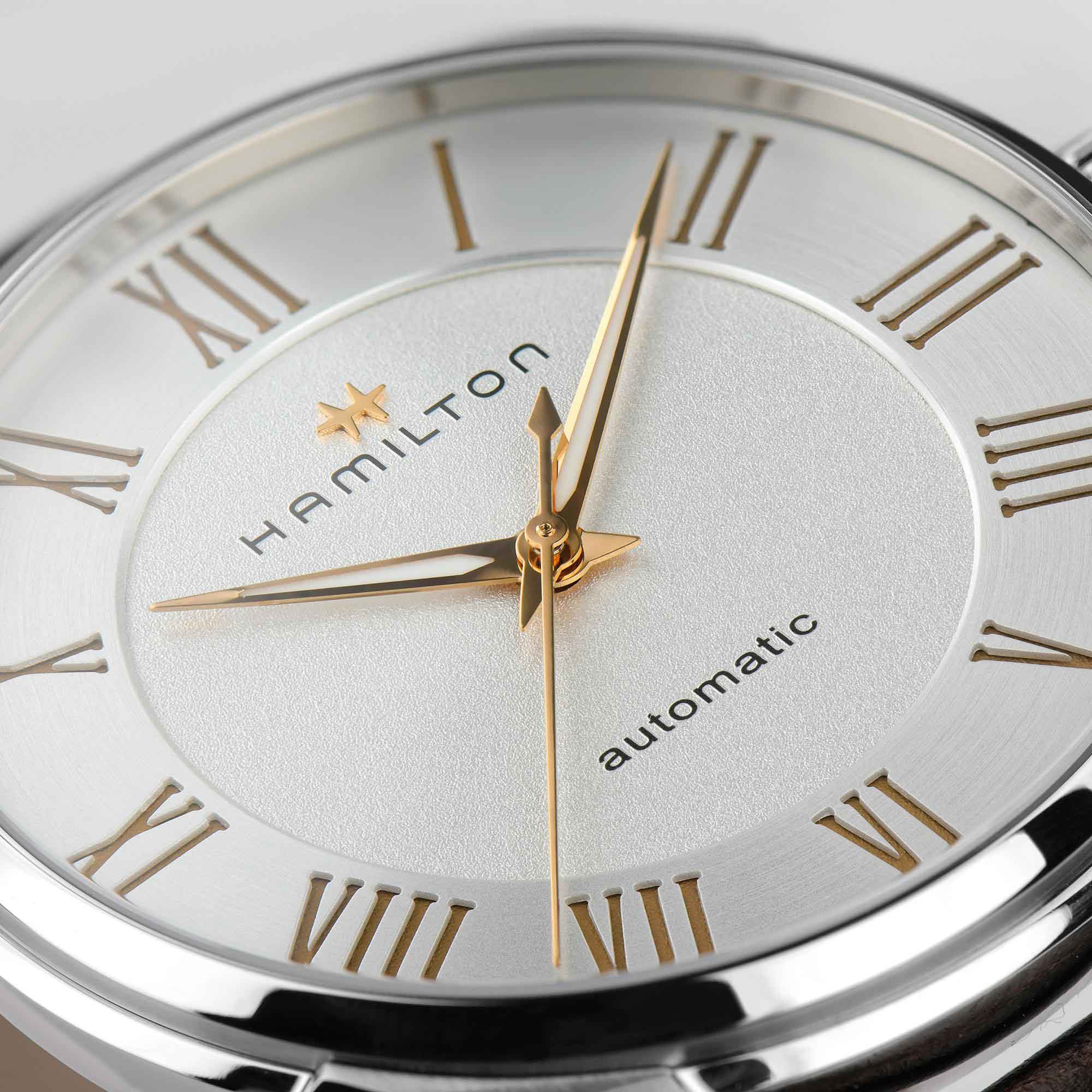 Hamilton Hamilton Jazzmaster Auto H42535550, jazzmaster швейцария мужские часы на браслете кожаный боковой вид