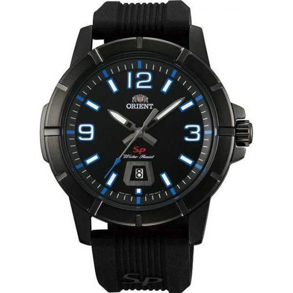 Orient Orient UNE9007B (FUNE9007B)  FUNE9007B  мужские часы черный циферблат, браслет  — вид спереди