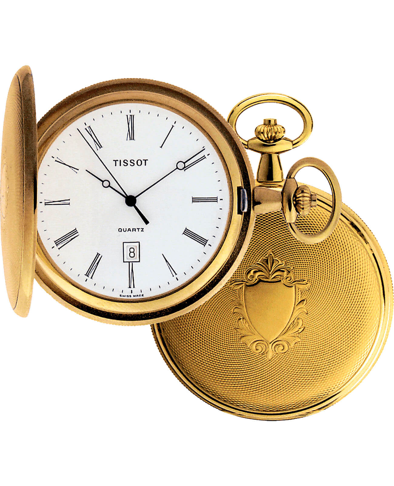 Tissot Tissot Savonnette T83.4.508.13  T83450813 кварцевые мужские часы белый циферблат, браслет не выбрано — вид спереди
