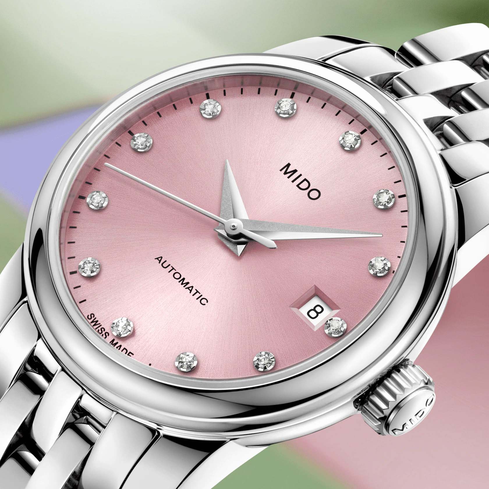 Оригинальные часы Mido Mido Baroncelli Lady Twenty Five M039.007.11.336.00 механические калибр механизма eta 2671 общий вид