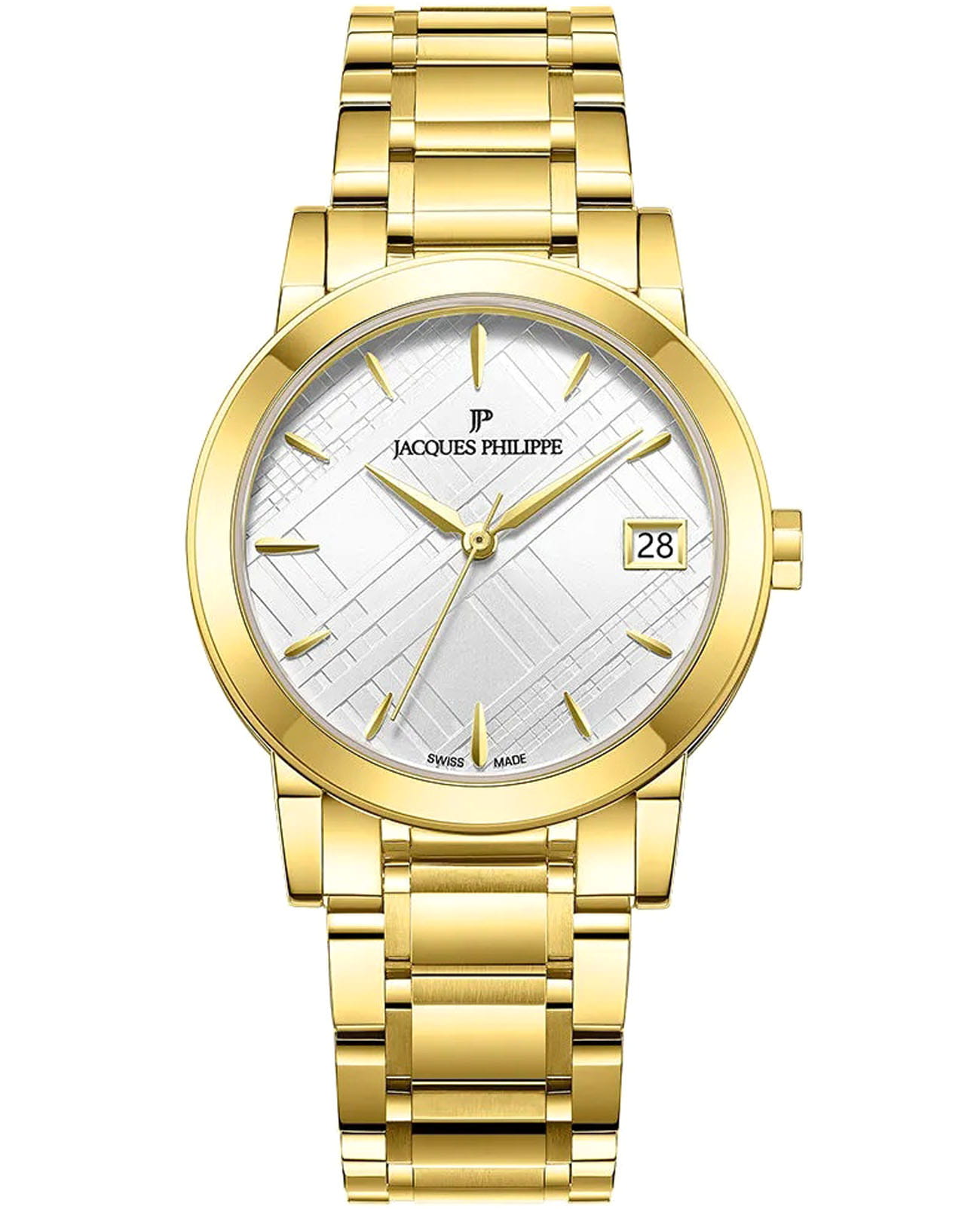 Jacques Philippe Jacques Philippe Cosmos mini JPQLS312324  JPQLS312324 кварцевые женские часы серебристый циферблат, браслет нержавеющая сталь с ip-покрытием — вид спереди