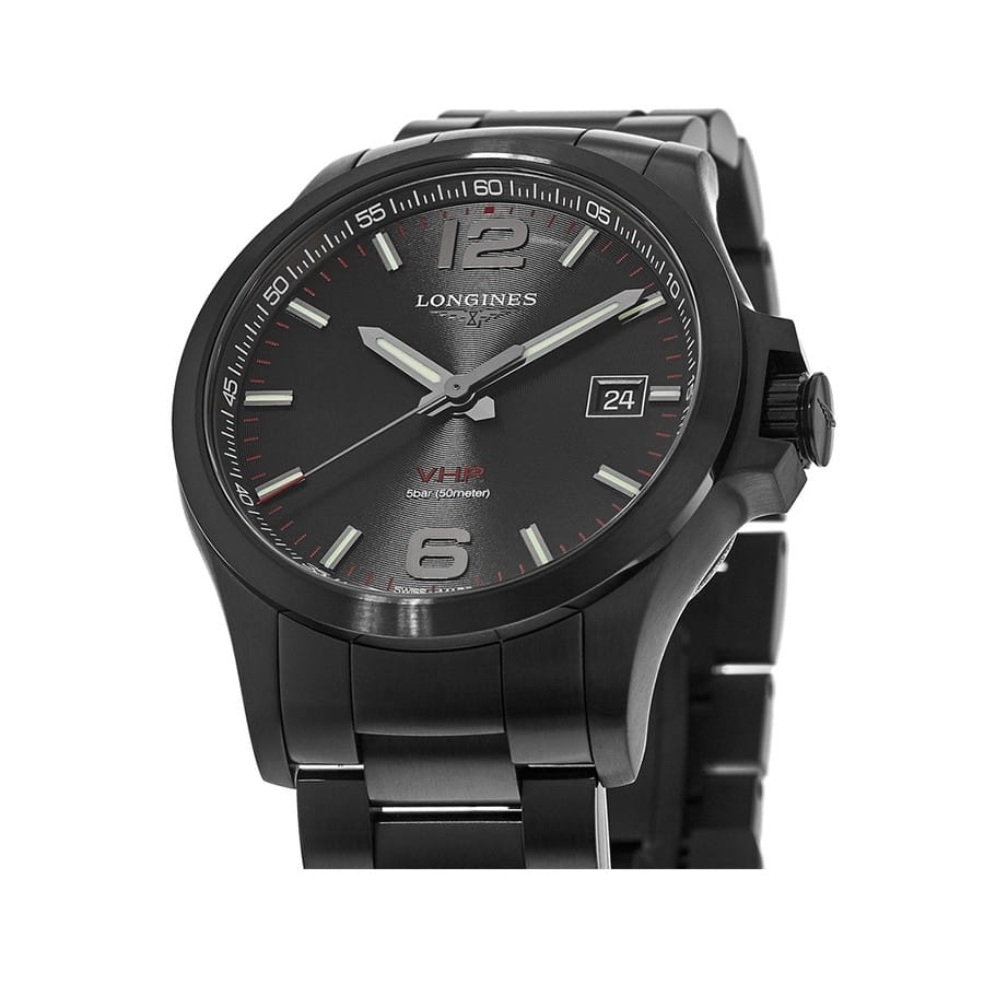 Longines Longines Conquest V.H.P. L3.728.2.56.6 , наручные мужские часы фото под углом