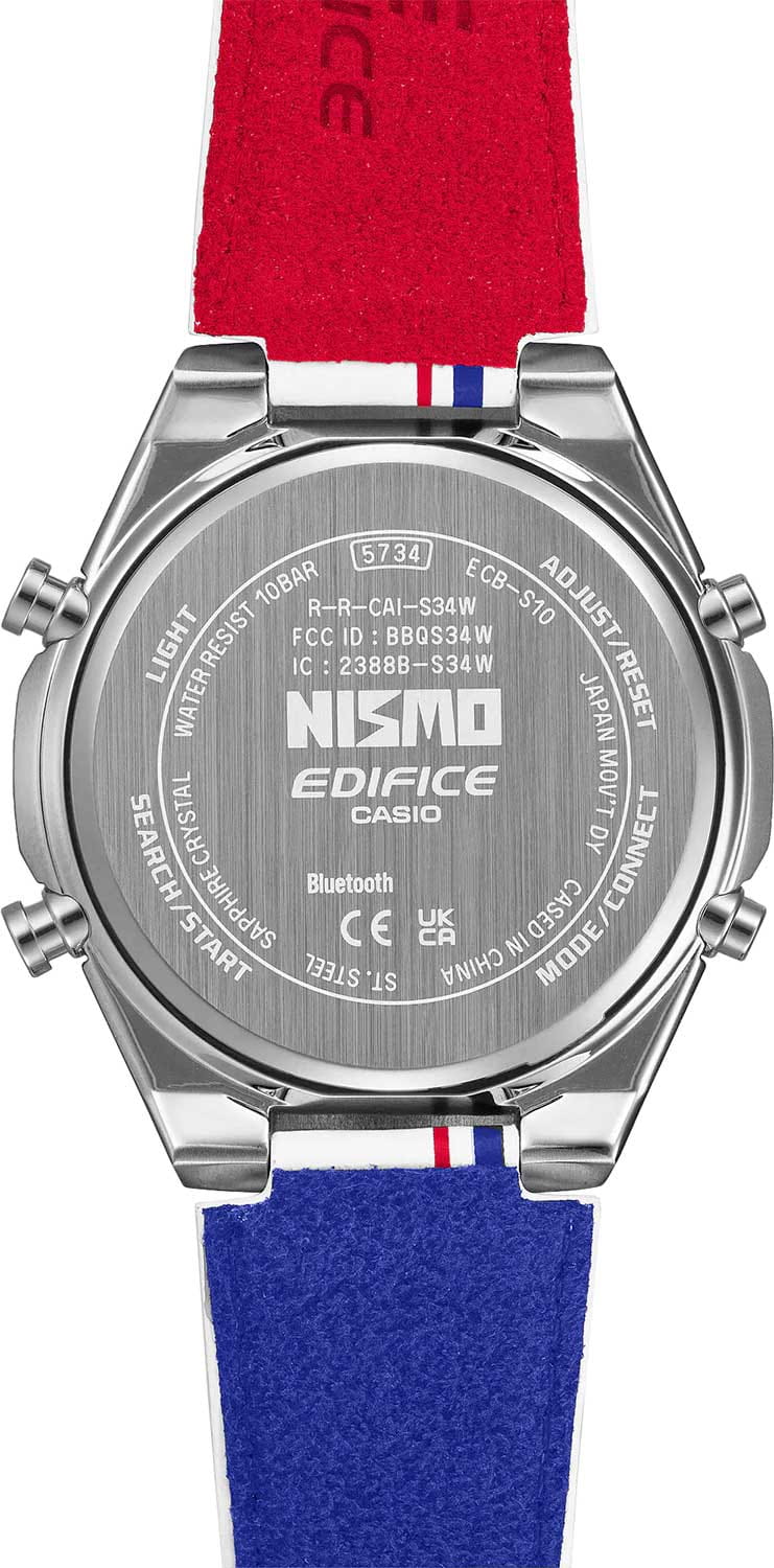 Casio Casio Edifice ECB-S10NIS-7A кварцевые мужские часы часы крупный план серый циферблата
