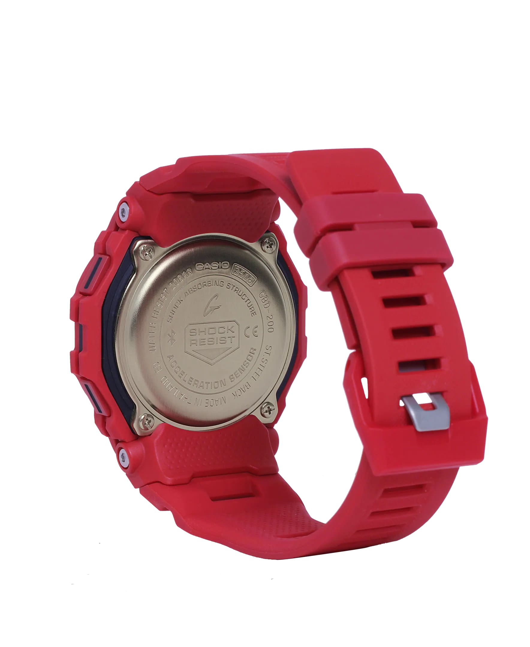 Casio Casio G-Shock GBD-200RD-4 G-SQUAD, наручные мужские часы фото под углом