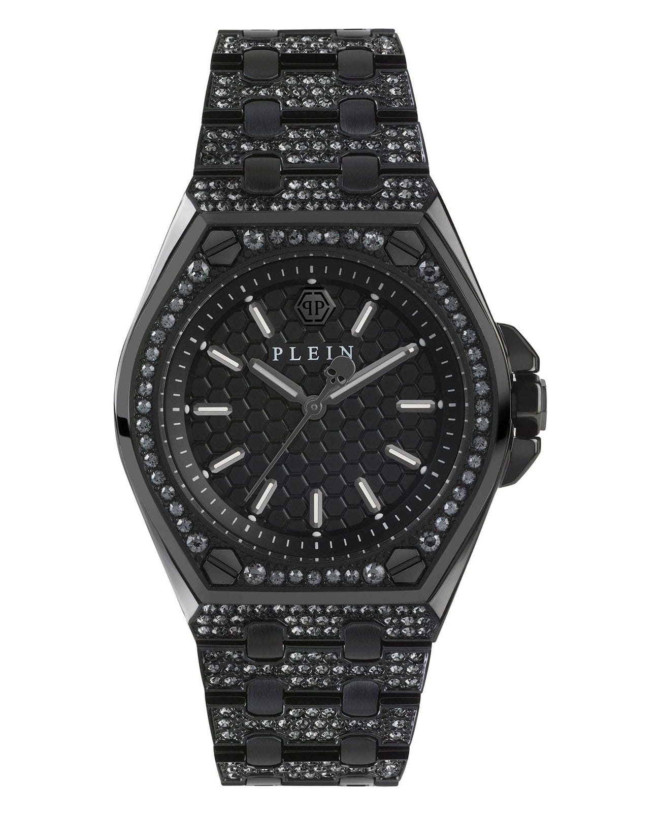 Philipp Plein Philipp Plein Extreme Lady PWJAA1022  PWJAA1022 кварцевые женские часы черный циферблат, браслет нержавеющая сталь с ip-покрытием — вид спереди