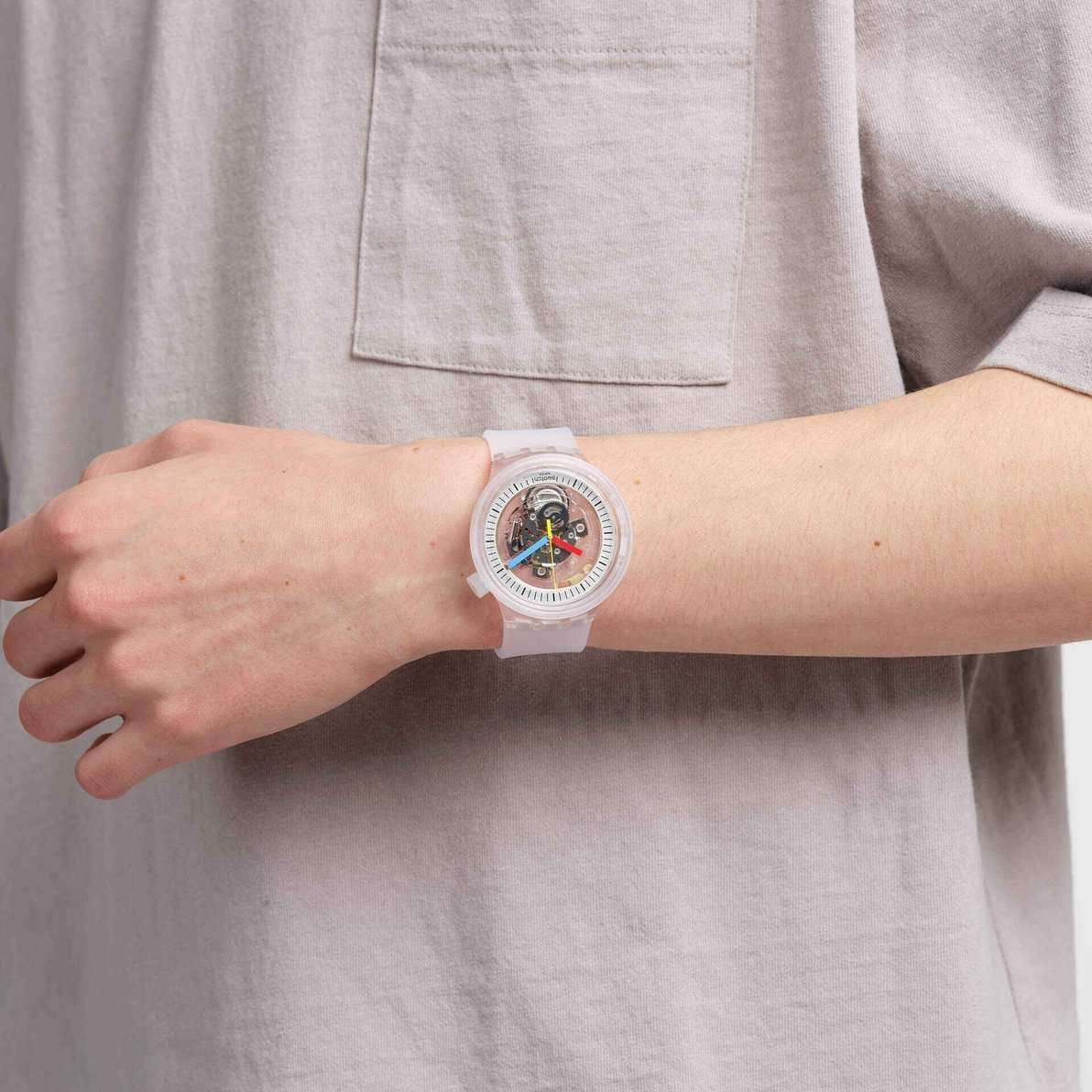 Оригинальные часы Swatch Swatch Big Bold Swatch Pay! SB01K102-5300 кварцевые калибр механизма  общий вид