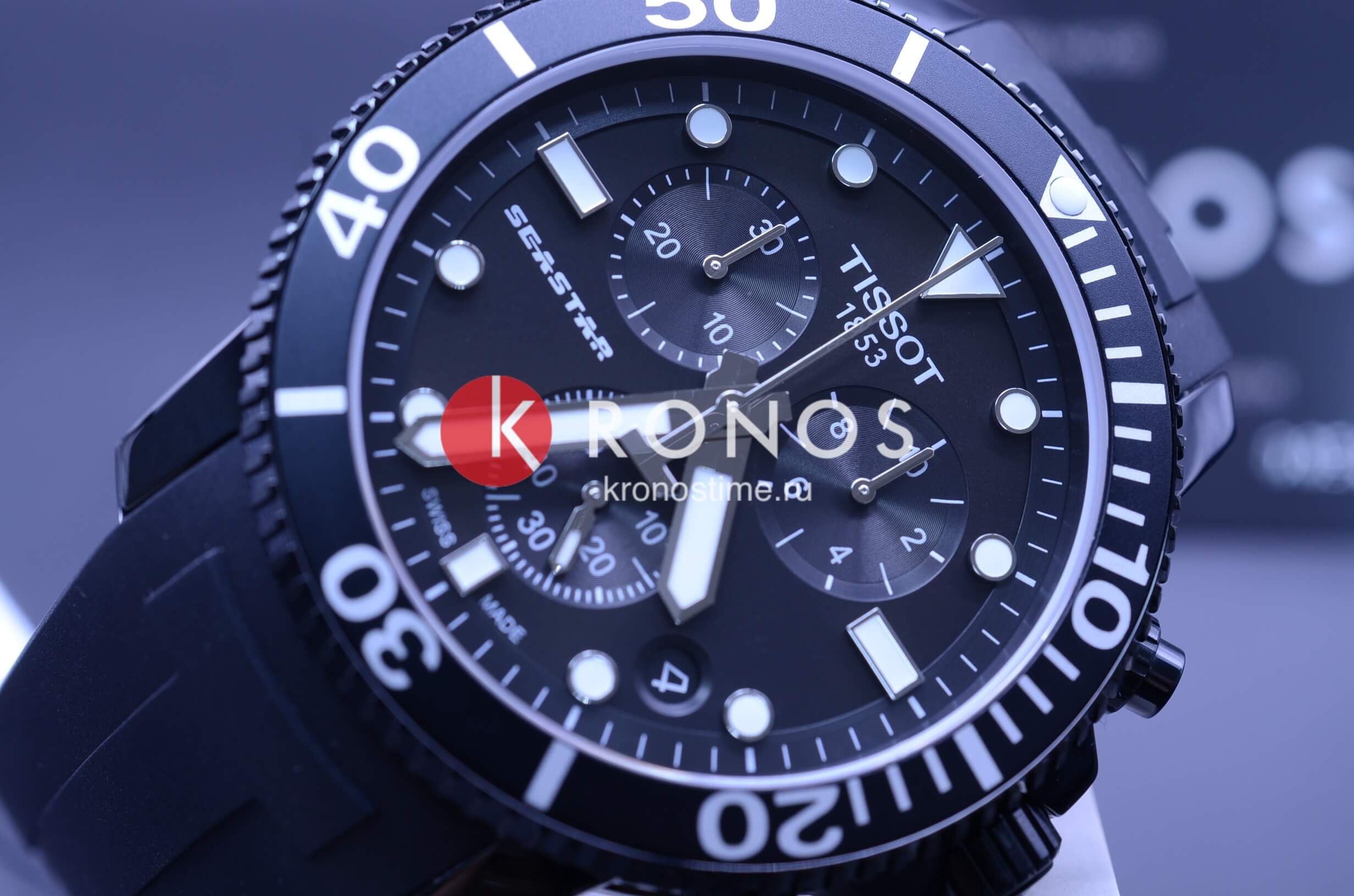 Tissot Tissot Seastar 1000 Chronograph T120.417.37.051.02 мужские часы черный циферблат на запястье