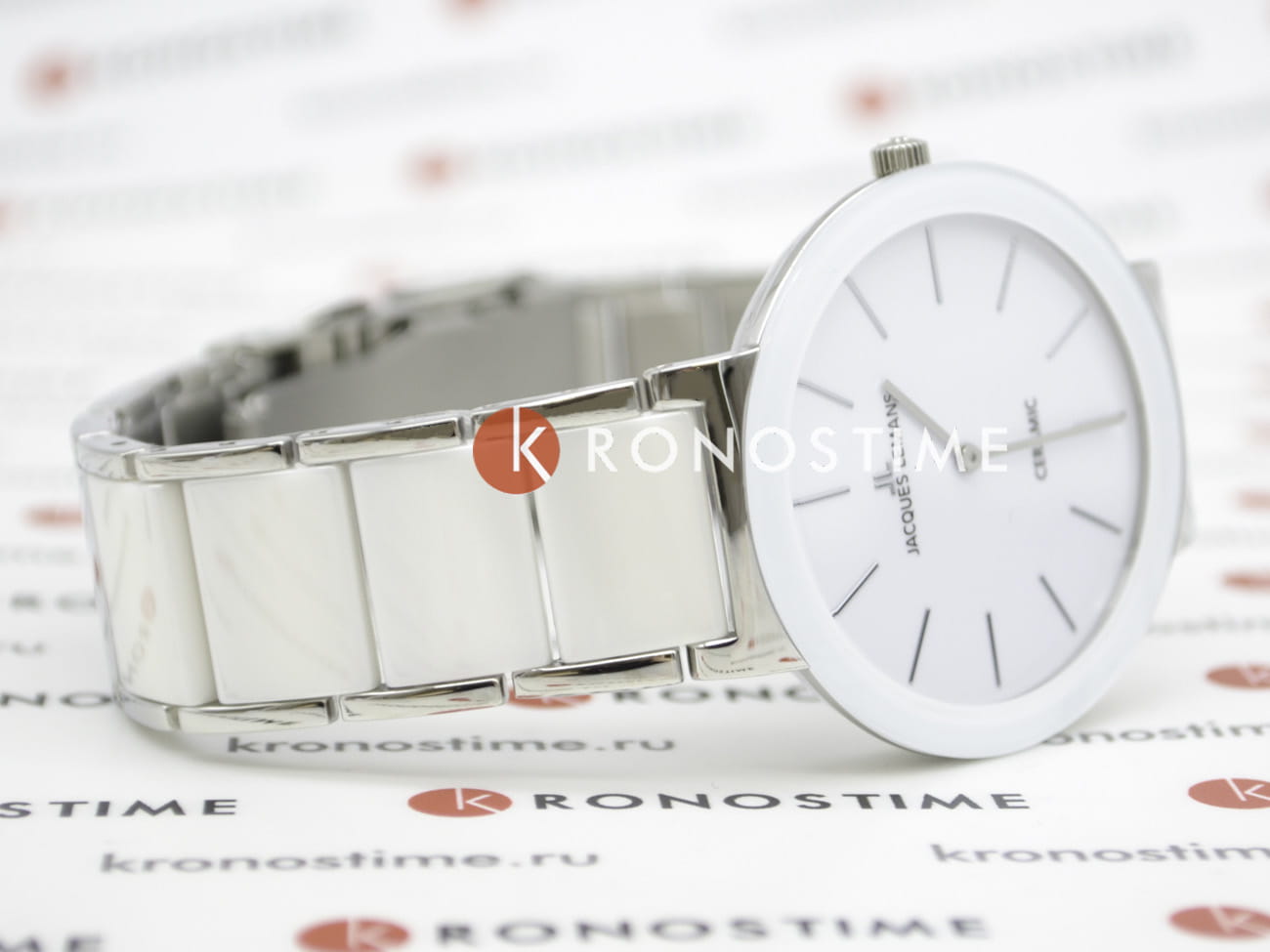 Jacques Lemans 42-8B мужские часы застежка крупным планом