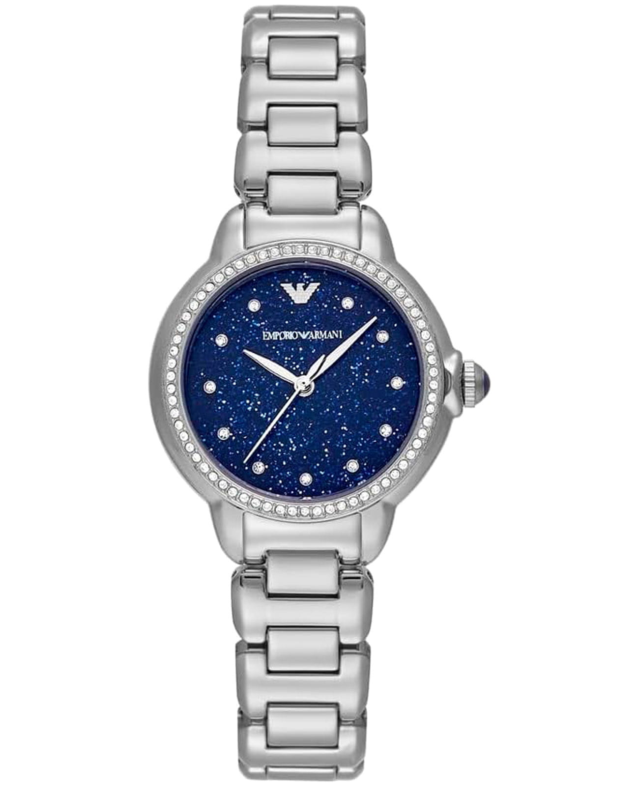 Emporio Armani Emporio Armani Mia AR11630  AR11630 кварцевые женские часы синий циферблат, браслет нержавеющая сталь — вид спереди