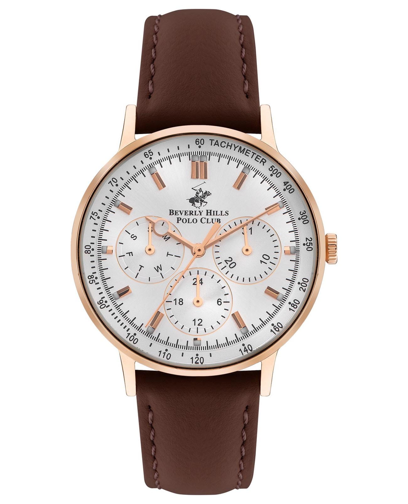 Beverly Hills Polo Club Beverly Hills Polo Club BP3391C.532  BP3391C.532 кварцевые женские часы серебристый циферблат, браслет кожаный — вид спереди