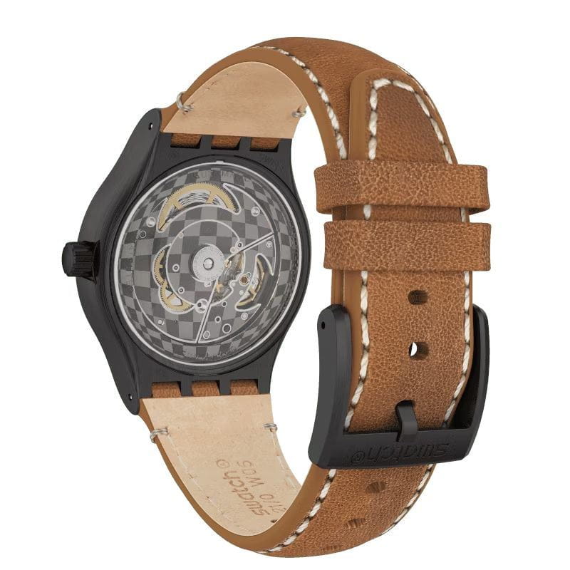 Оригинальные часы Swatch Swatch Irony Sistem51 Lacquered YIB402 механические калибр механизма sistem51 общий вид