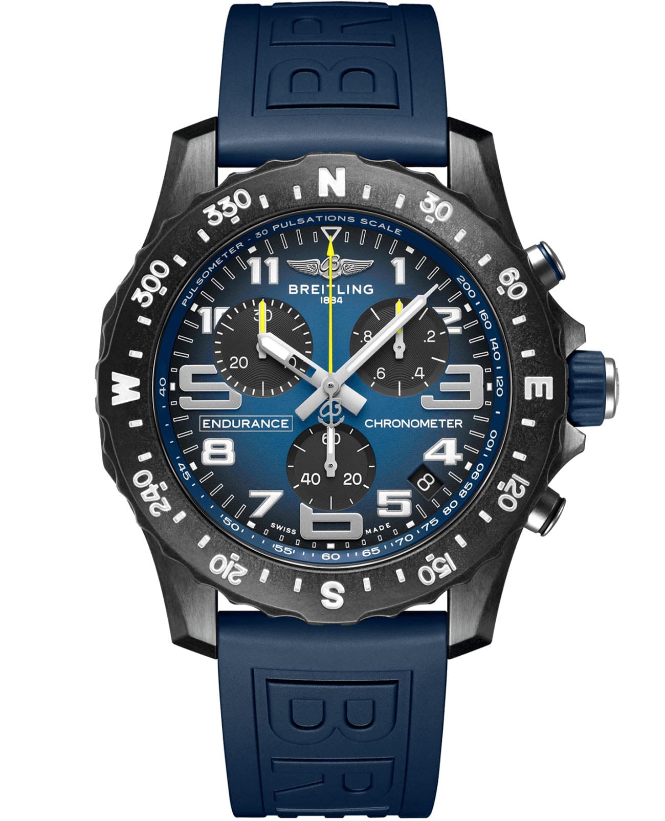 Breitling Breitling Endurance Breitlight™ X823101G1C1S1  X823101G1C1S1 кварцевые мужские часы синий циферблат, браслет каучук — вид спереди