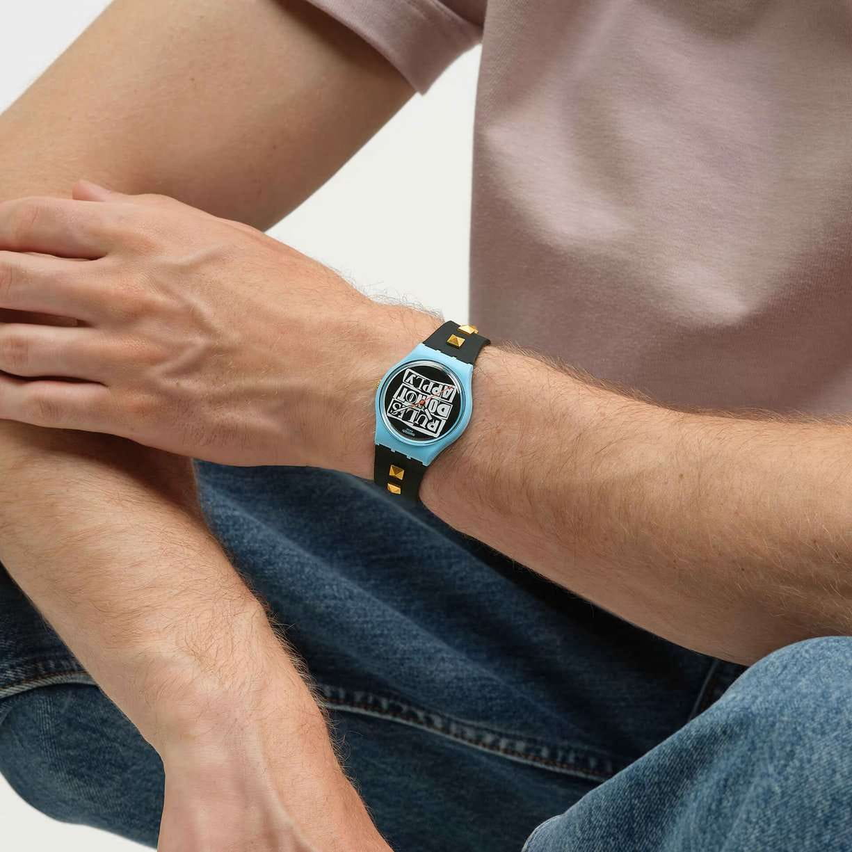 Swatch Swatch Broken Rules SO31L101 мужские часы цветной циферблат на запястье