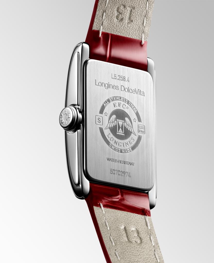 Longines Longines DolceVita L5.258.4.71.5, dolcevita швейцария женские часы на браслете кожаный боковой вид