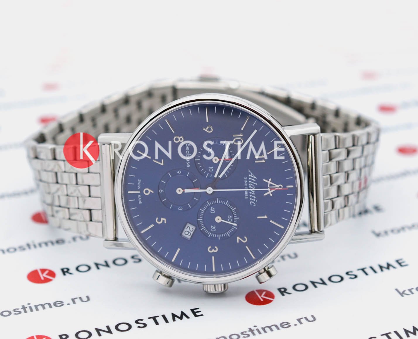 Atlantic Atlantic Seabase 60457.41.55 , наручные мужские часы фото под углом