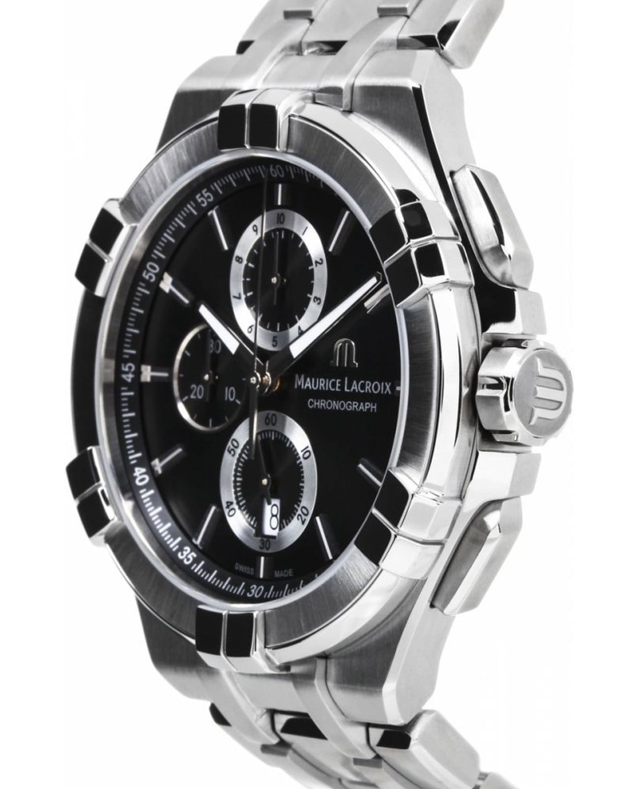 Maurice Lacroix Maurice Lacroix Aikon Chronograph AI1018-SS002-330-1 , наручные мужские часы фото под углом