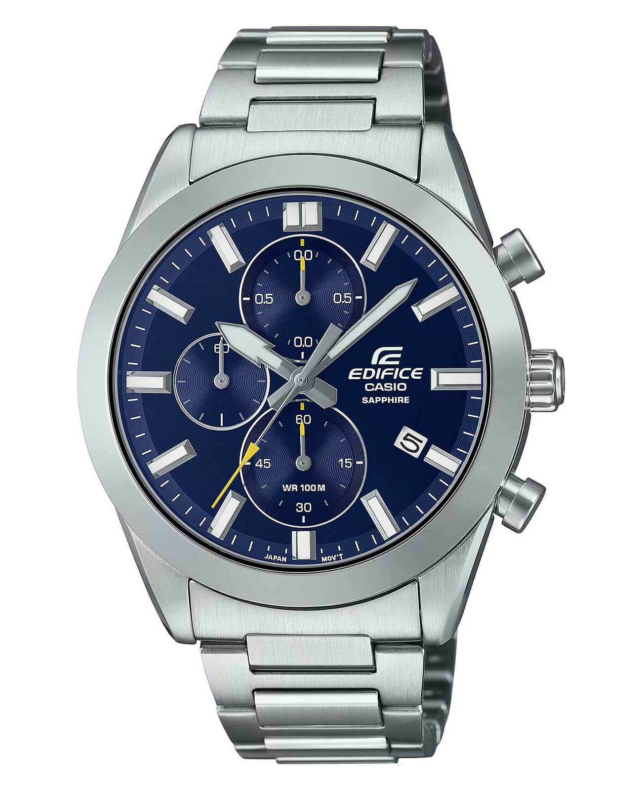 Casio Casio Edifice EFB-710D-2AVUDF (EFB-710D-2A)  EFB-710D-2A кварцевые мужские часы синий циферблат, браслет нержавеющая сталь — вид спереди