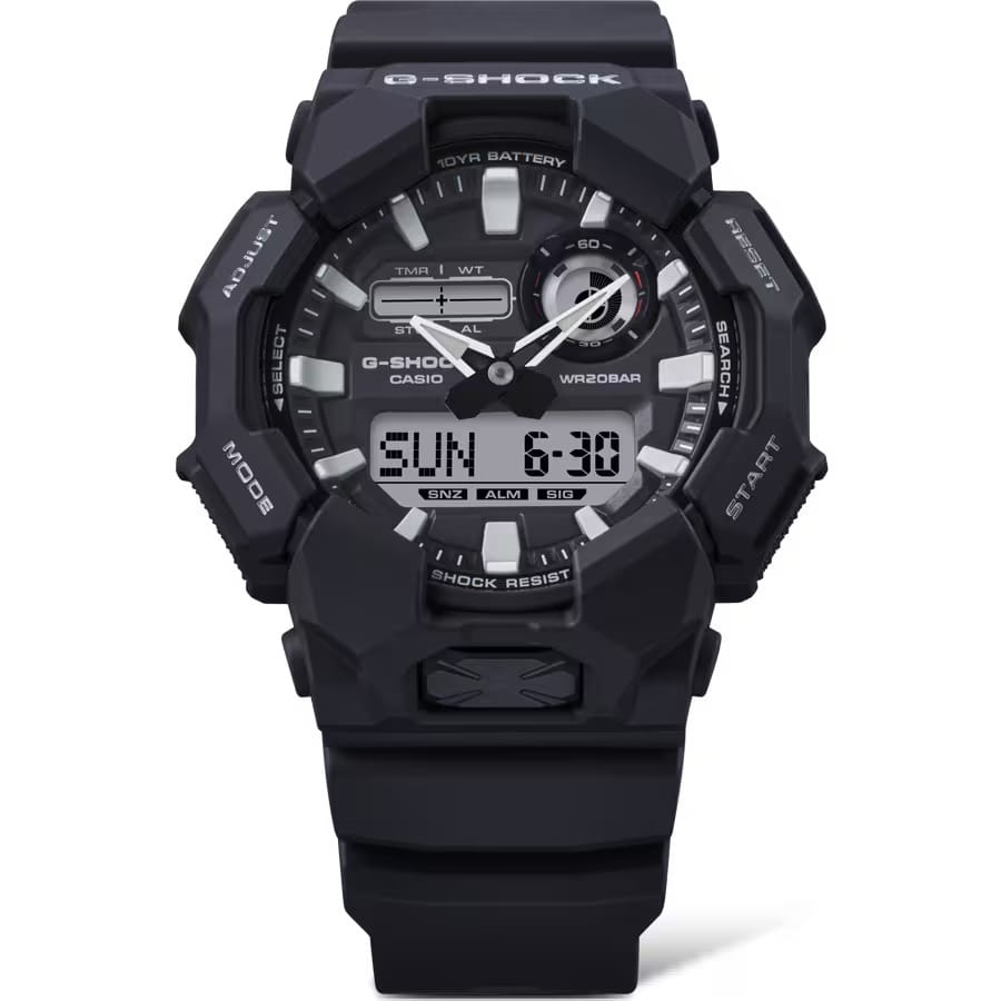 Casio Casio GA-010-1A мужские часы черный циферблат на запястье