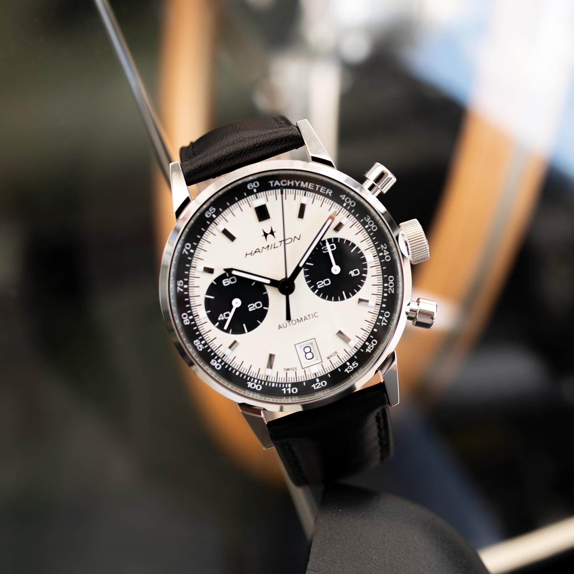 Hamilton H38416711 мужские часы застежка крупным планом