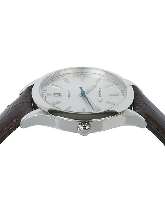 Aerowatch Aerowatch Les Grandes Classiques 60947 AA01,  швейцария мужские часы на браслете кожаный боковой вид