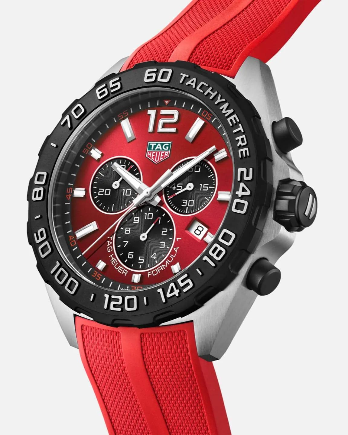 TAG Heuer TAG Heuer Formula 1 CAZ101AN.FT8055, formula 1 швейцария мужские часы на браслете каучук боковой вид