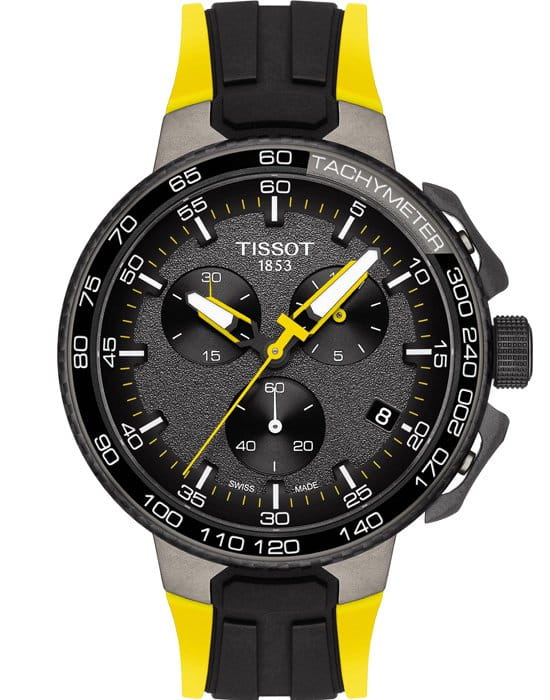 Tissot Tissot T-Race Cycling Tour De France T111.417.37.441.00 T Race Cycling T1114173744100 кварцевые мужские часы черный циферблат, браслет силикон — вид спереди