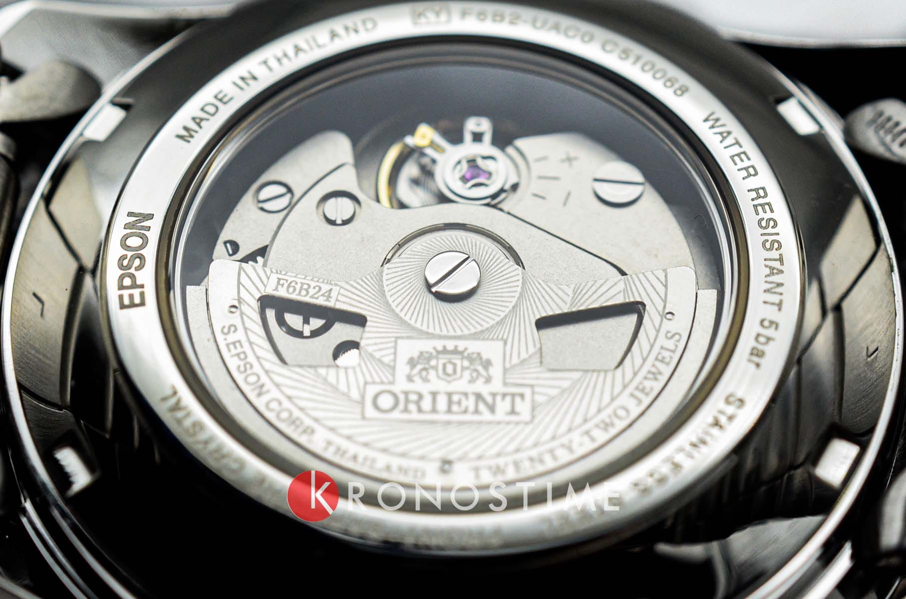 Orient Orient Sun & Moon RA-AK0303L (RN-AK0303L) механические мужские часы часы крупный план синий циферблата