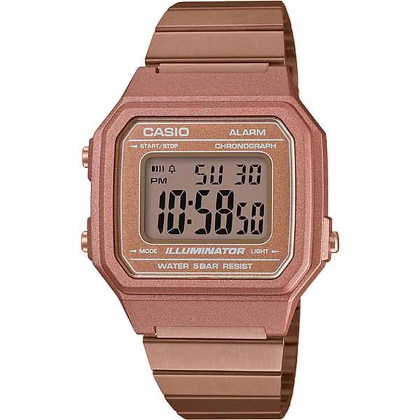 Casio Casio Collection B650WC-5ADF (B650WC-5A)  B650WC-5A кварцевые мужские часы серый циферблат, браслет сталь с ip покрытием — вид спереди
