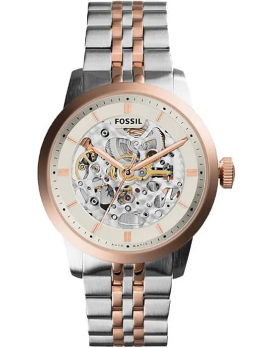 Fossil Fossil Townsman Automatic ME3075  ME3075 механические мужские часы  циферблат, браслет нержавеющая сталь — вид спереди