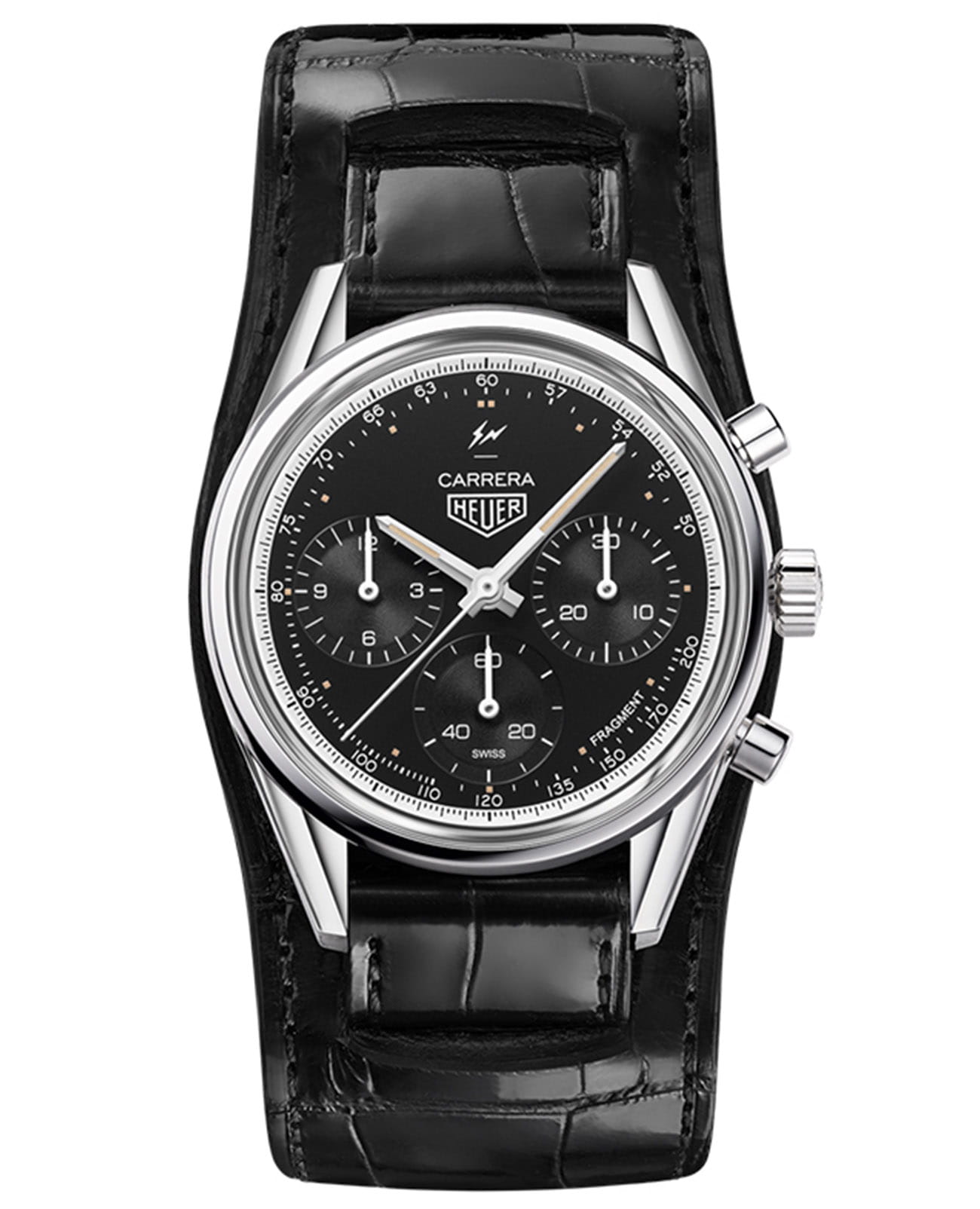 TAG Heuer TAG Heuer Carrera CBK221A.EB0171  CBK221A.EB0171 механические мужские часы черный циферблат, браслет кожаный — вид спереди