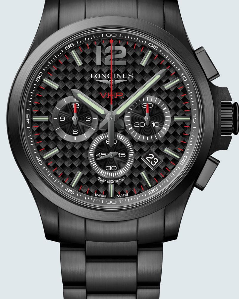 Longines Longines Conquest V.H.P. L3.727.2.66.6 , наручные мужские часы фото под углом