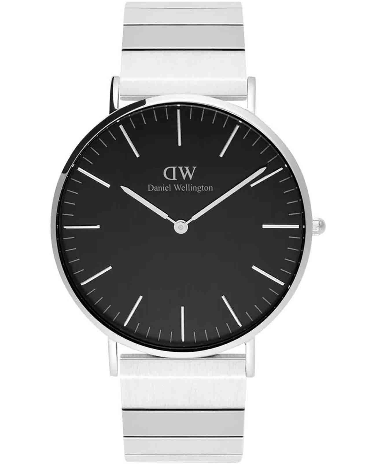 Daniel Wellington Daniel Wellington Classic Piano DW00100774  DW00100774 кварцевые мужские часы черный циферблат, браслет нержавеющая сталь — вид спереди