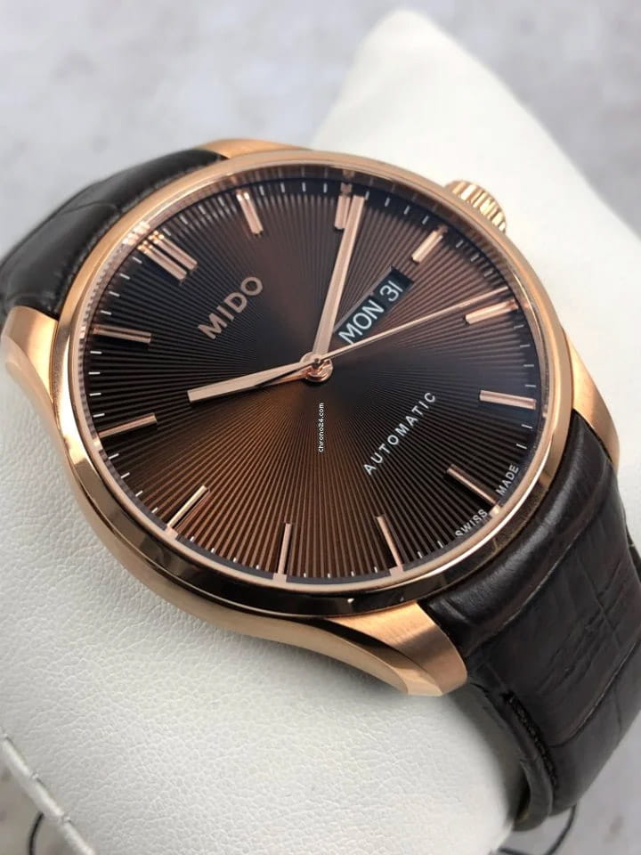 Mido Mido Belluna Sunray M024.630.36.291.00 мужские часы коричневый циферблат на запястье